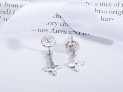[Lucky Star]VIDYLLE SILVER DIAMOND MINI DROP EARRINGS