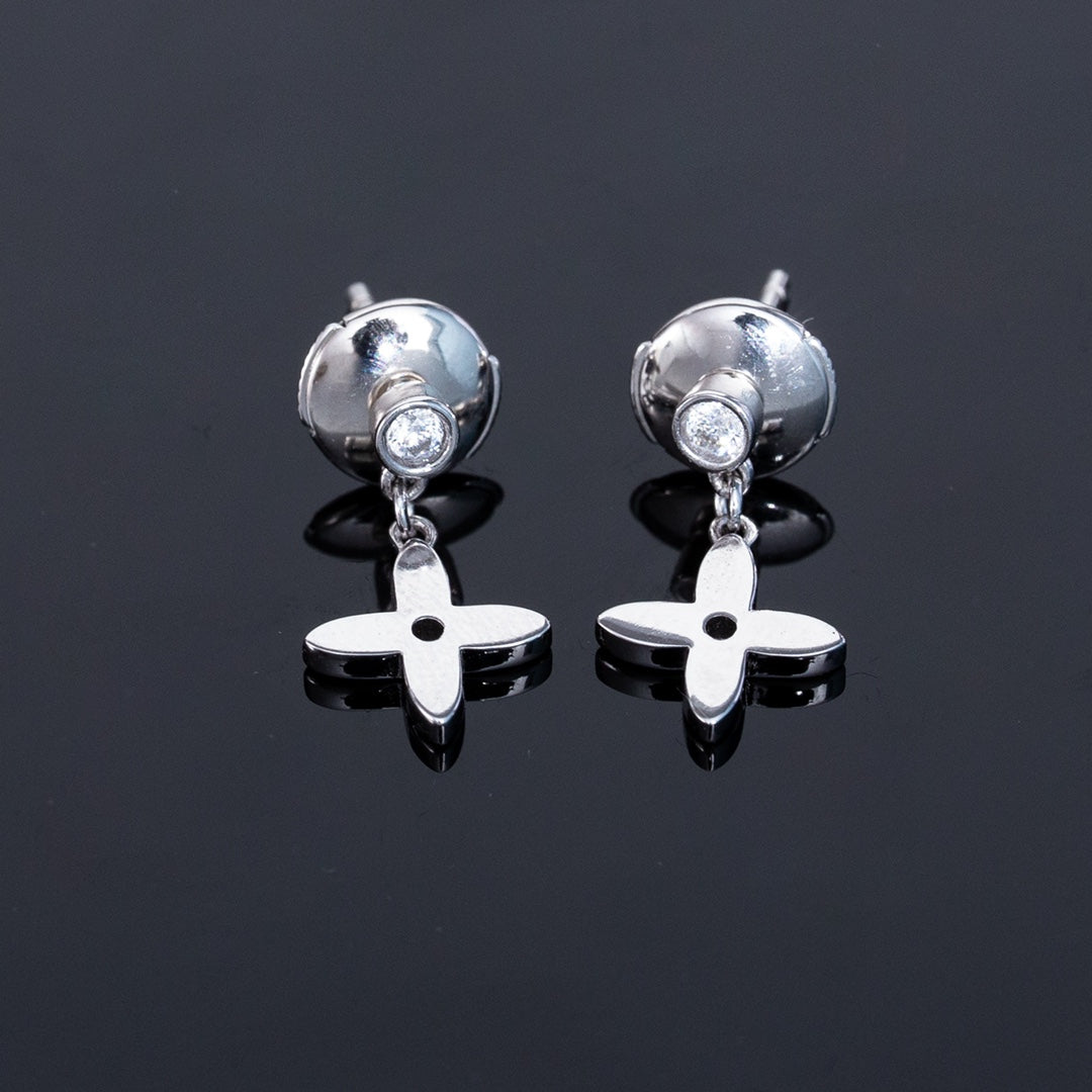 [Lucky Star]VIDYLLE SILVER DIAMOND MINI DROP EARRINGS