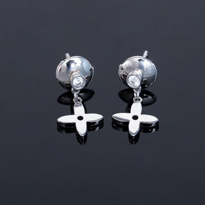 [Lucky Star]VIDYLLE SILVER DIAMOND MINI DROP EARRINGS