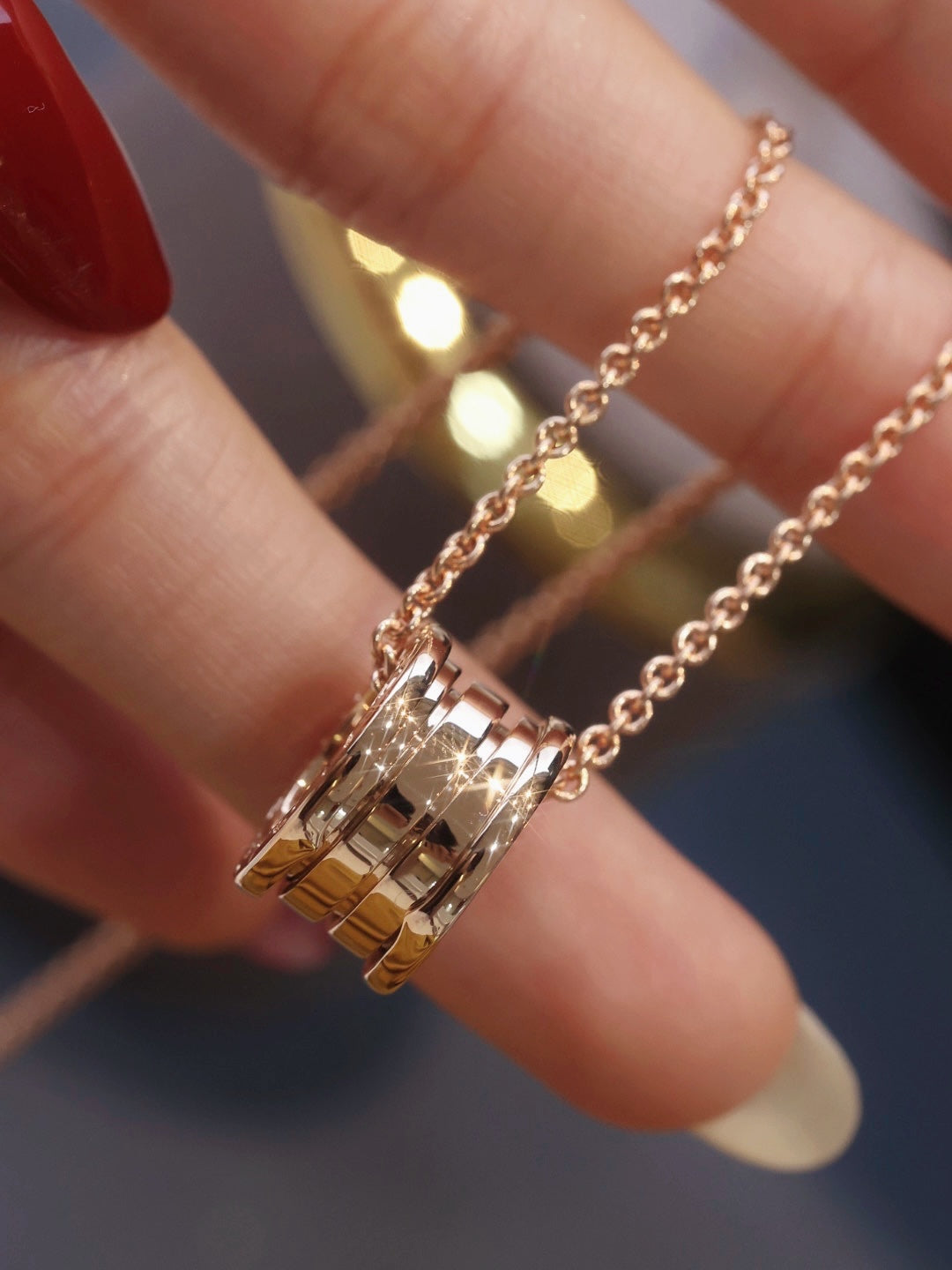 [Lucky Star]ZERO 1 PINK GOLD NECKLACE