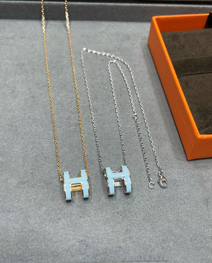 [Lucky Star]POP H SKY BLUE NECKLACE