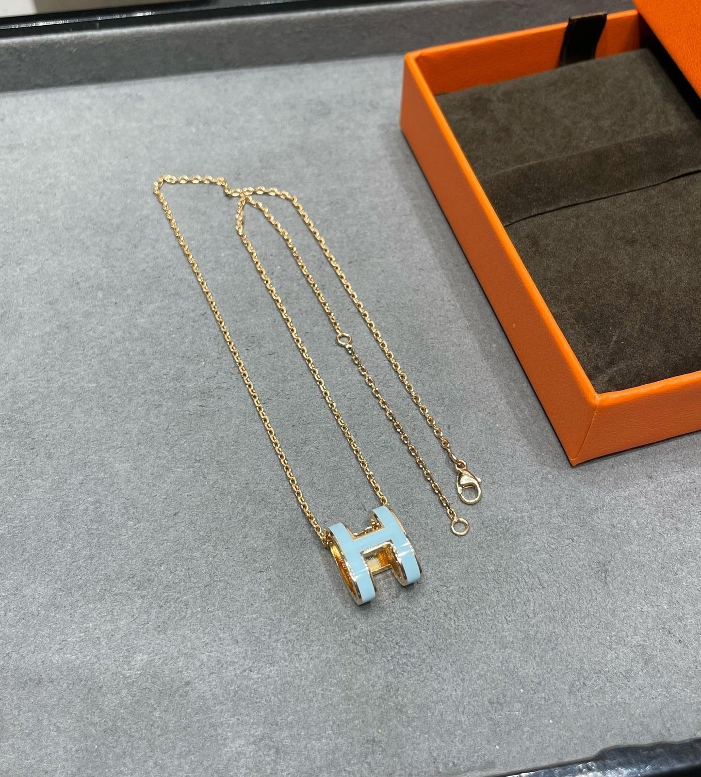 [Lucky Star]POP H SKY BLUE NECKLACE