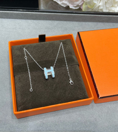 [Lucky Star]POP H SKY BLUE NECKLACE