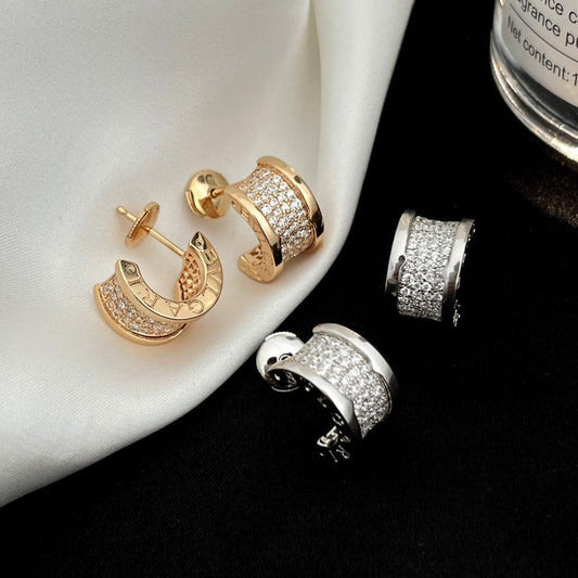 [Lucky Star]ZERO 1 DIAMOND PAVED EARRINGS