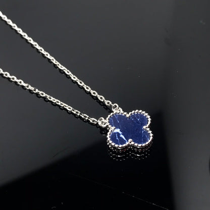 [Lucky Star]CLOVER PIETERSITE SILVER LONG NECKLACE
