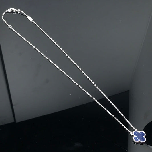 [Lucky Star]CLOVER PIETERSITE SILVER LONG NECKLACE
