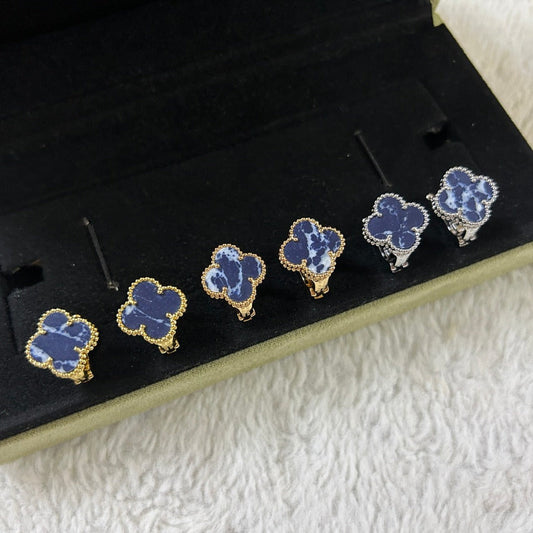 [Lucky Star]CLOVER PIETERSITE MEDIUM STUD EARRINGS