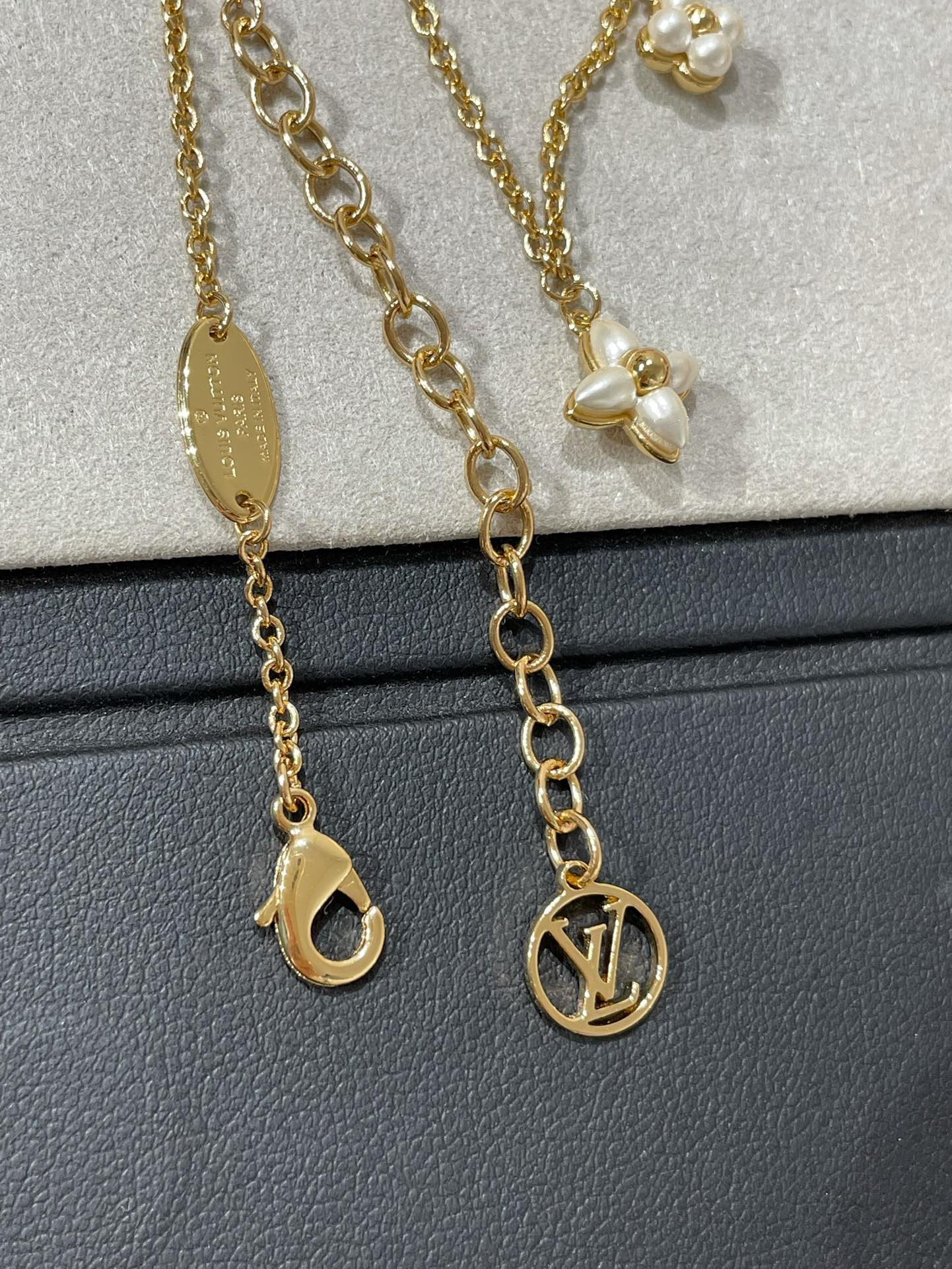[Lucky Star]FLOWERGRAM GOLD MOP DOUBLE ROW NECKLACE