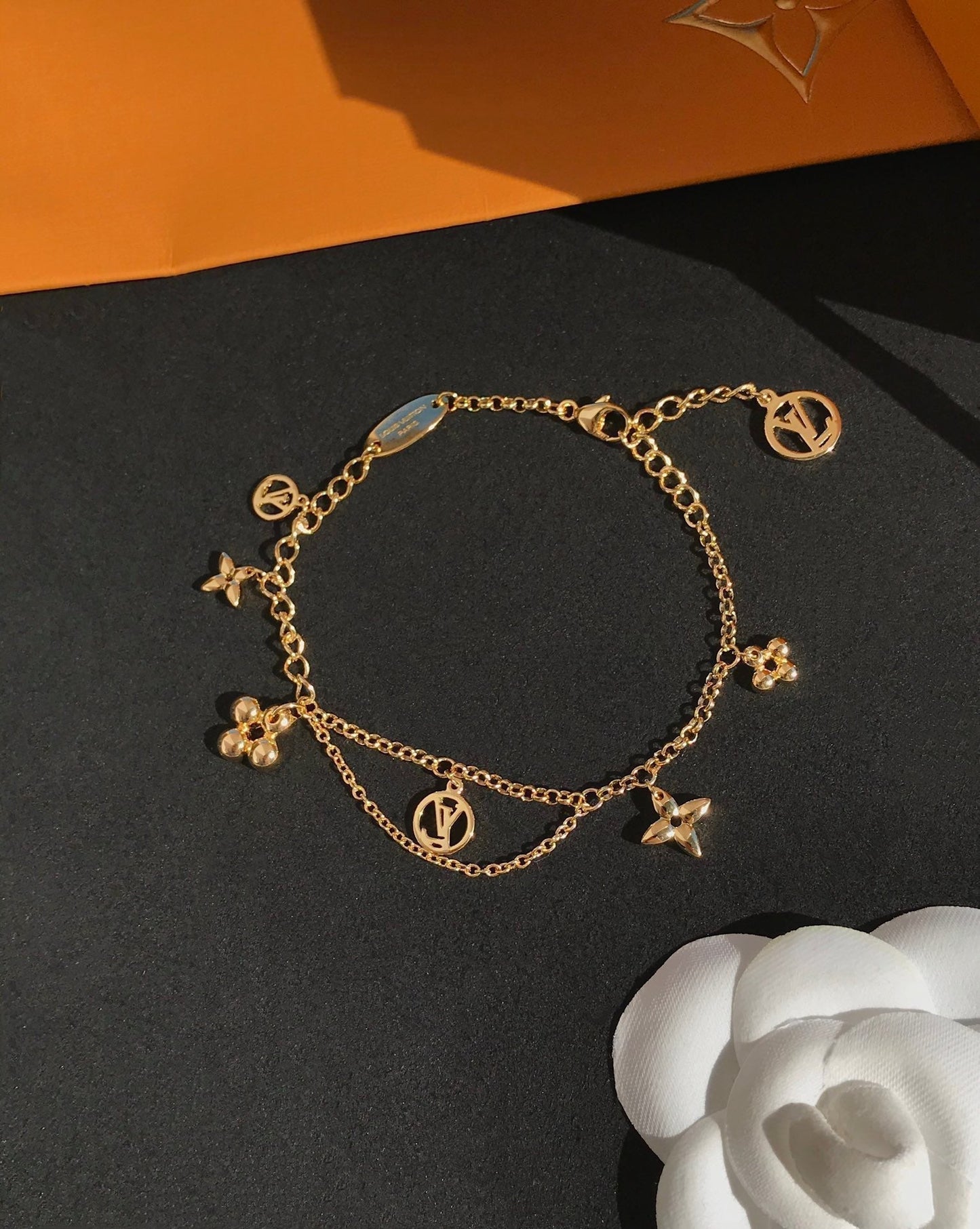 [Lucky Star]BLOOMING PINK GOLD MOP BRACELET