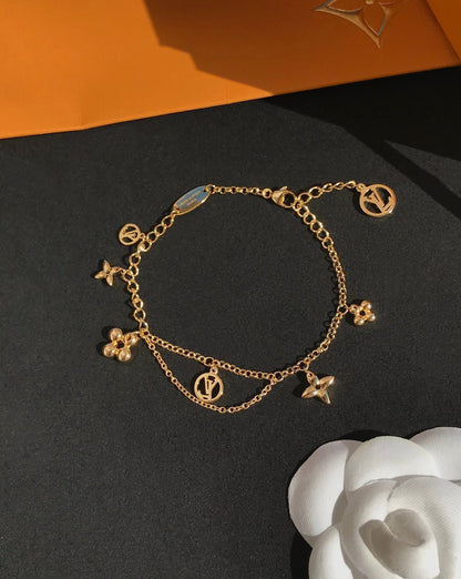 [Lucky Star]BLOOMING PINK GOLD MOP BRACELET