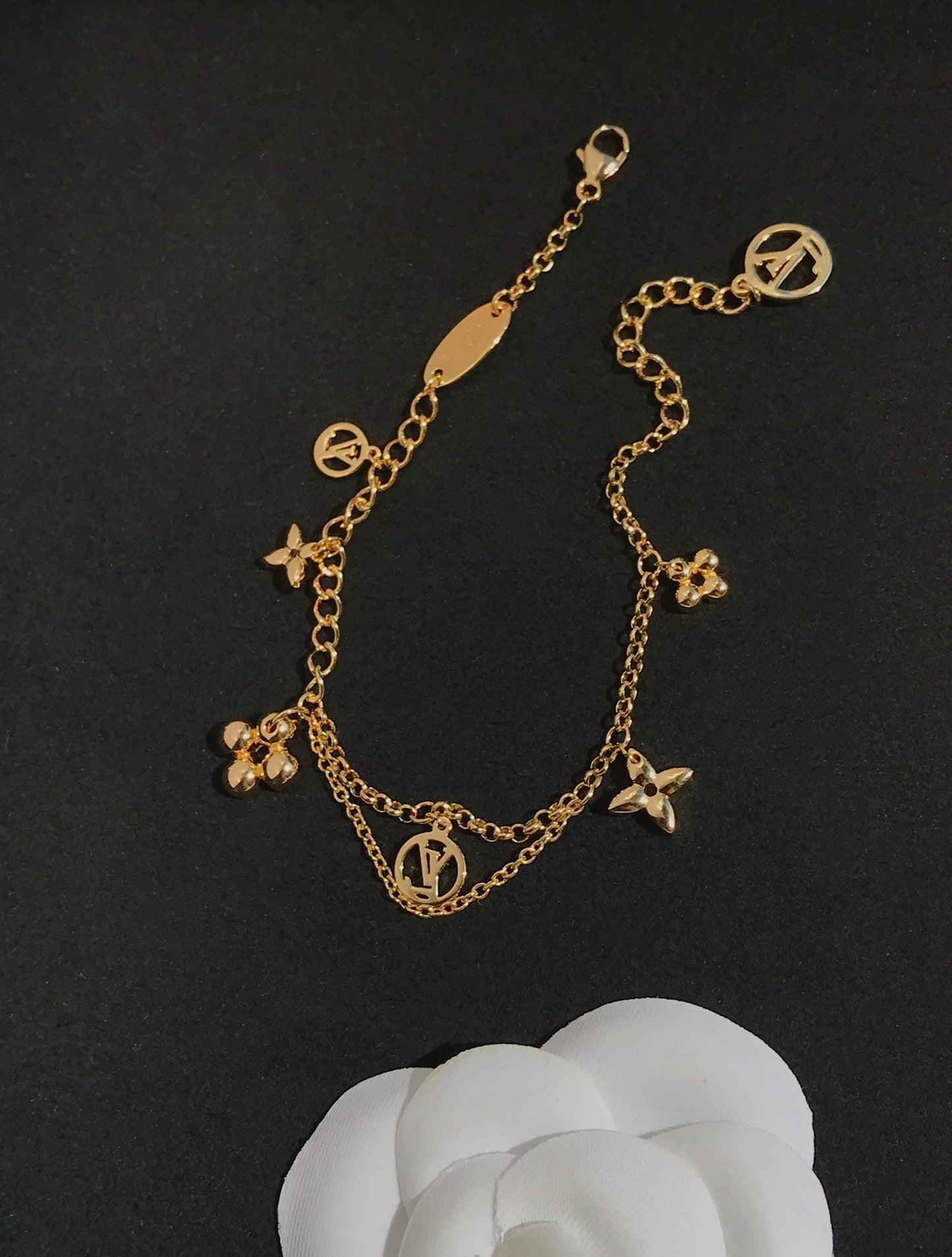 [Lucky Star]BLOOMING PINK GOLD MOP BRACELET