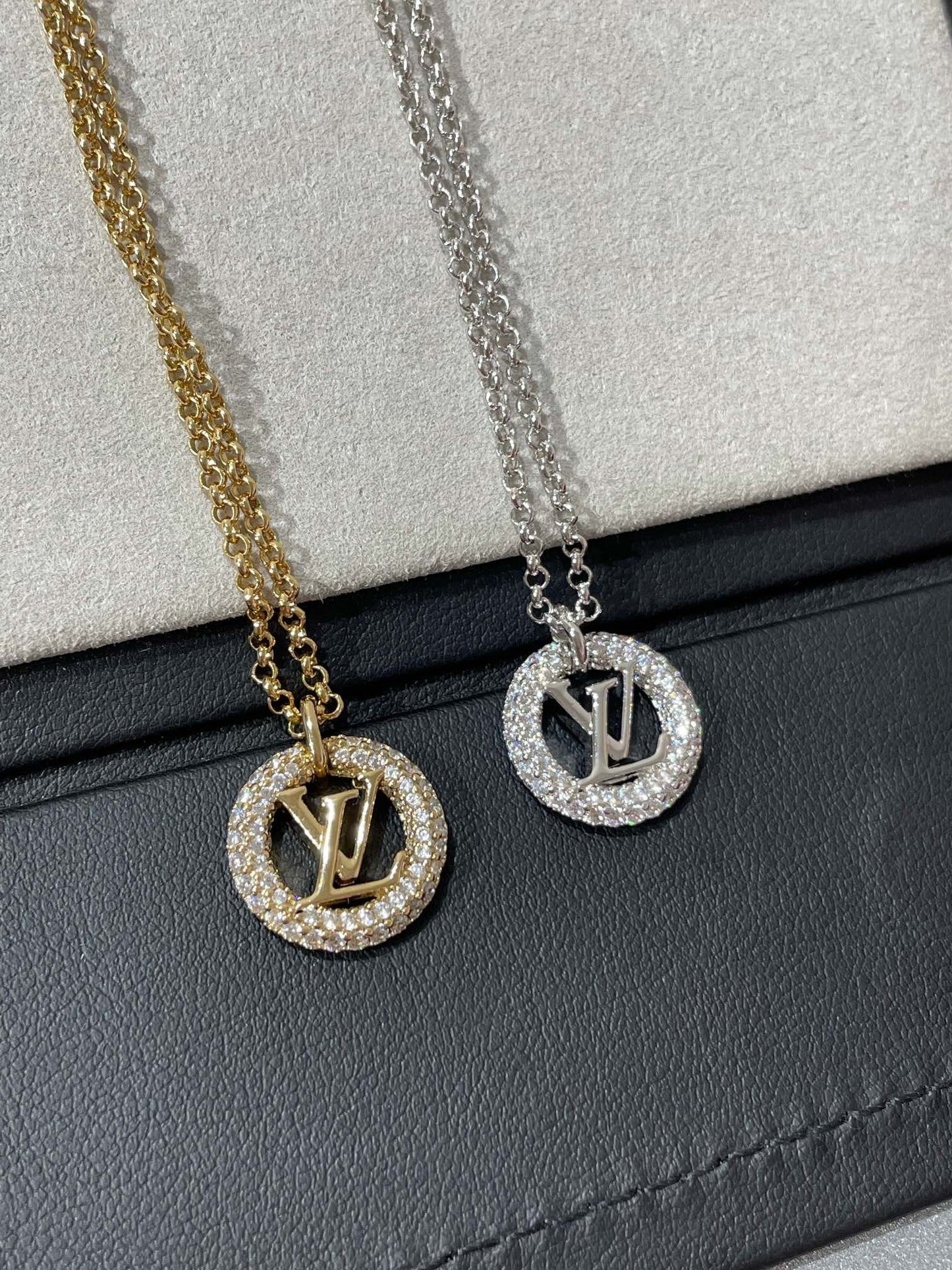 [Lucky Star]BY NIGHT DIAMOND PAVED NECKLACE