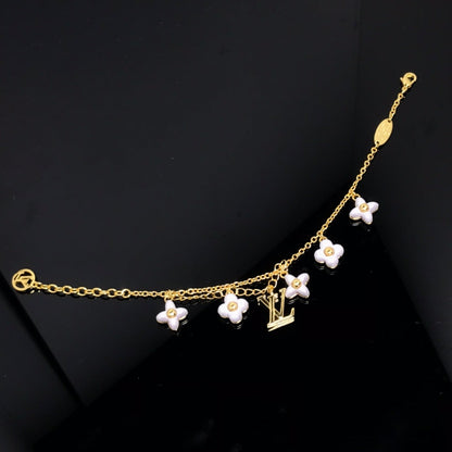 [Lucky Star]LOGO 6 MOTIF STAR AND SUN GOLD BRACELET