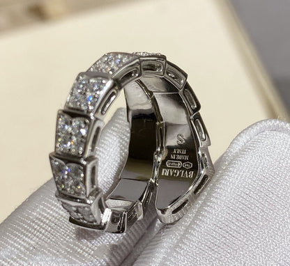[Lucky Star]SERPENTI RING SILVER DIAMOND PAVED