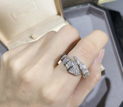 [Lucky Star]SERPENTI LARGE RING SILVER DIAMOND PAVED