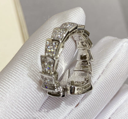 [Lucky Star]SERPENTI LARGE RING SILVER DIAMOND PAVED