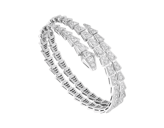 [Lucky Star]SERPENTI BRACELET SILVER DIAMOND DOUBLE ROW