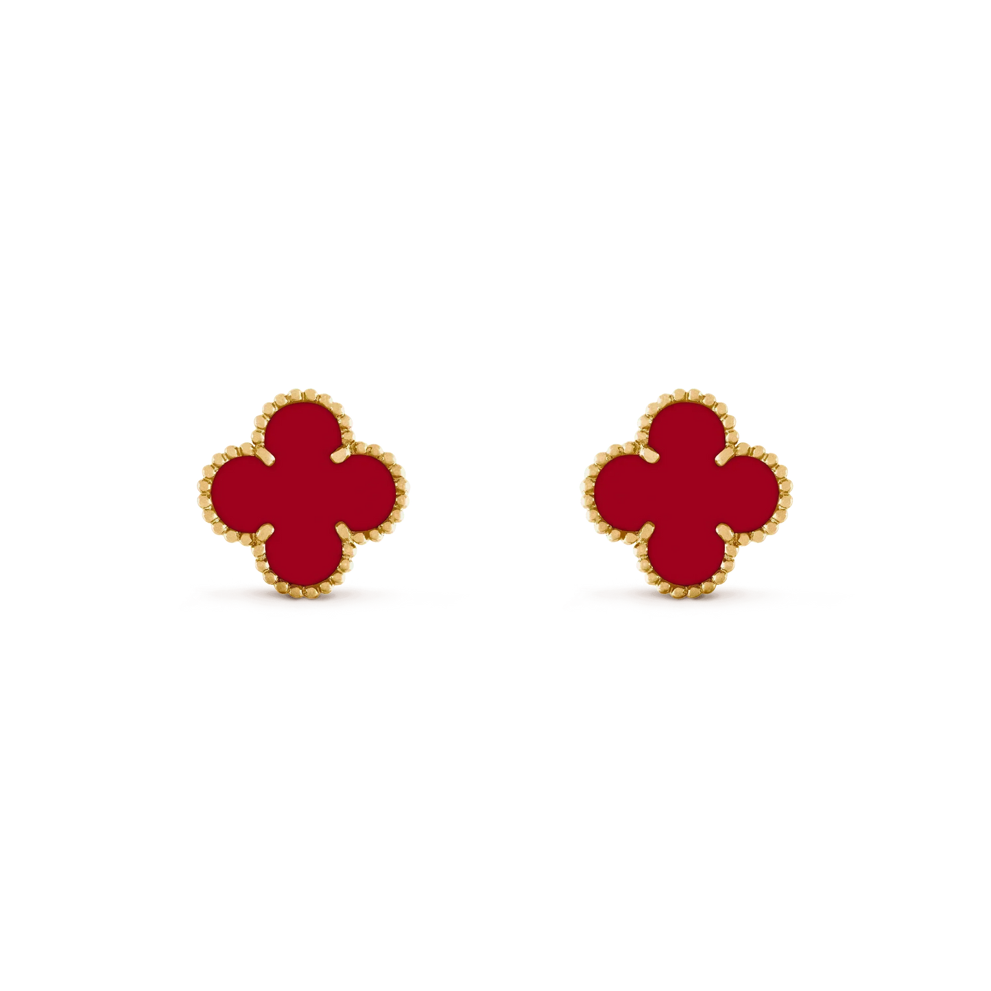 [Lucky Star]CLOVER MEDIUM 1 MOTIFS CARNELIAN  EARRINGS