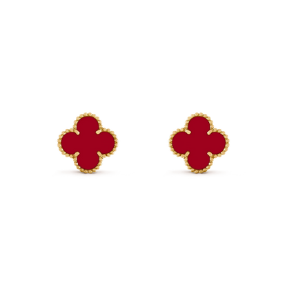 [Lucky Star]CLOVER MEDIUM 1 MOTIFS CARNELIAN  EARRINGS