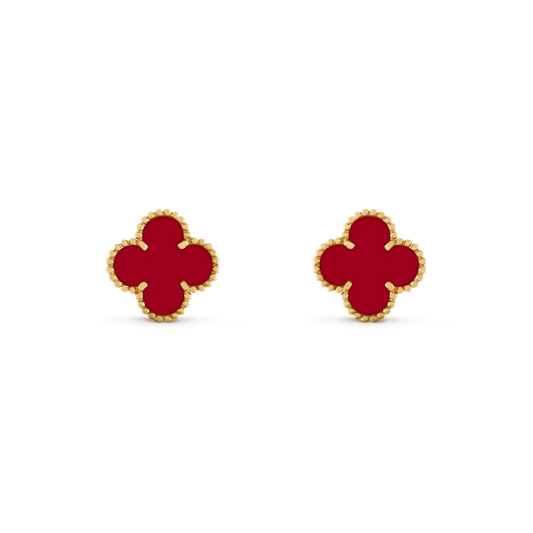 [Lucky Star]CLOVER MEDIUM 1 MOTIFS CARNELIAN  EARRINGS