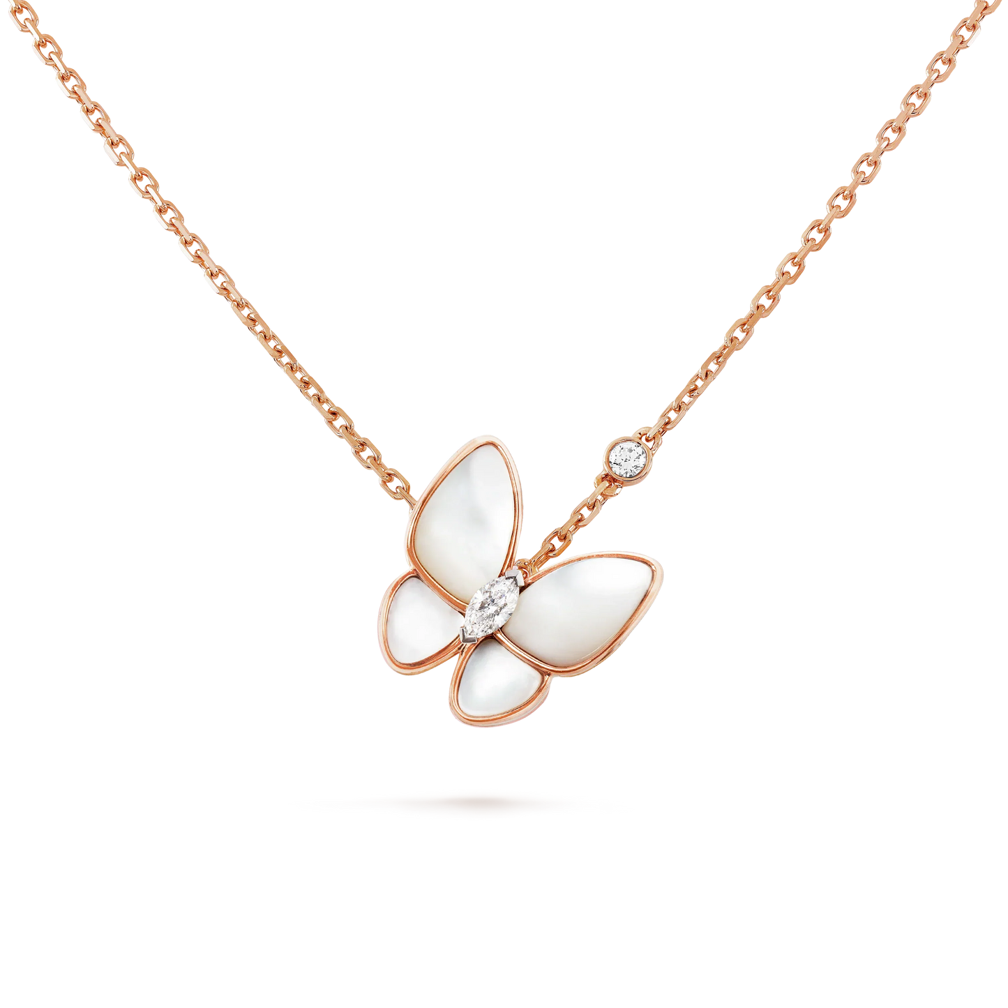 [Lucky Star]BUTTERFLY MOP DIAMOND NECKLACE