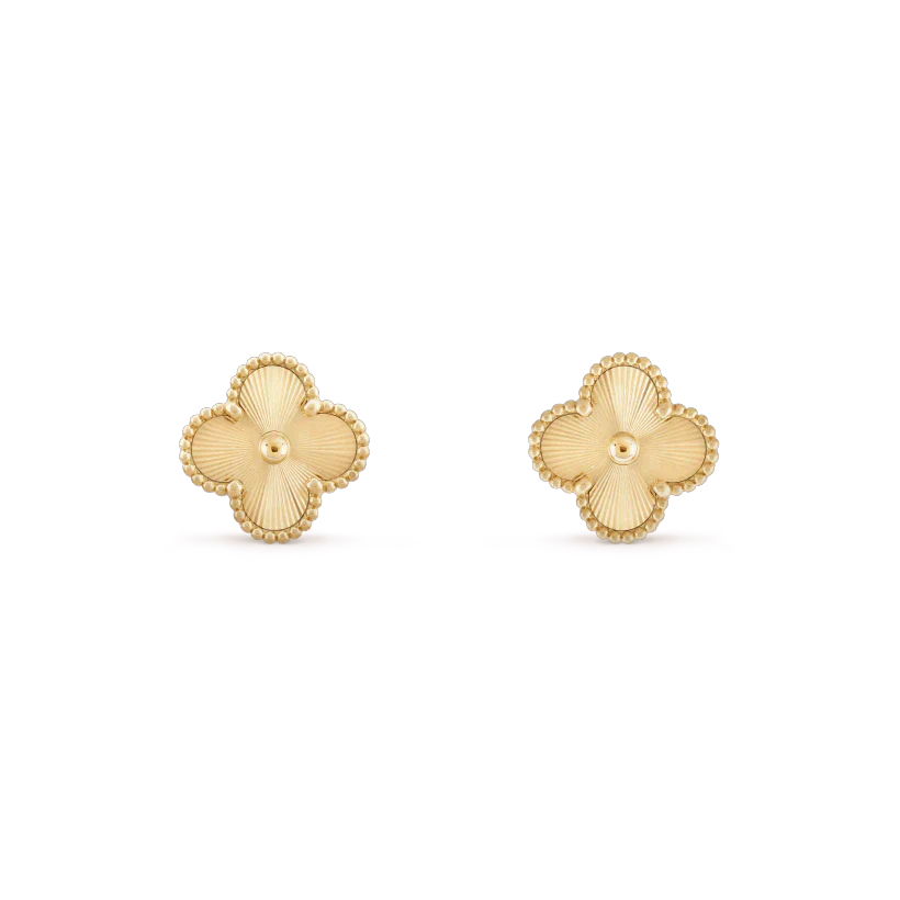[Lucky Star]CLOVER MINI 9.5MM LASER EARRINGS