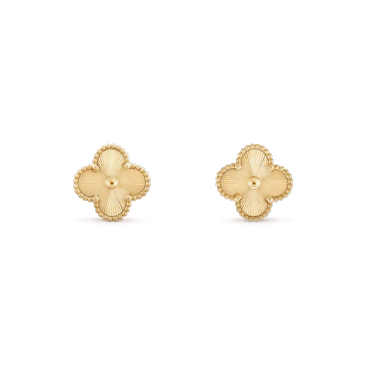 [Lucky Star]CLOVER MINI 9.5MM LASER EARRINGS