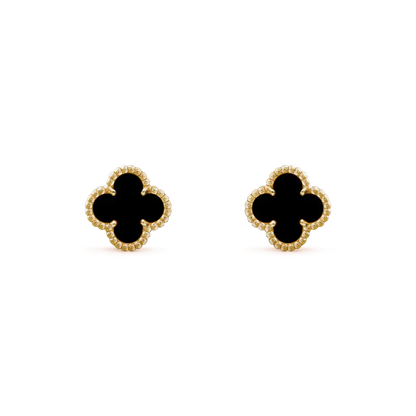 [Lucky Star]CLOVER MINI 9.5MM BLACK MOP EARRINGS