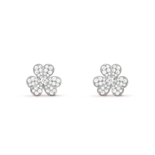 [Lucky Star]CLOVER COMOS DIAMOND EARRINGS SILVER