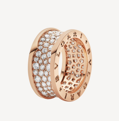 [Lucky Star]ZERO 1 WITH PAVED DIAMONDS ON THE SPIRAL RING