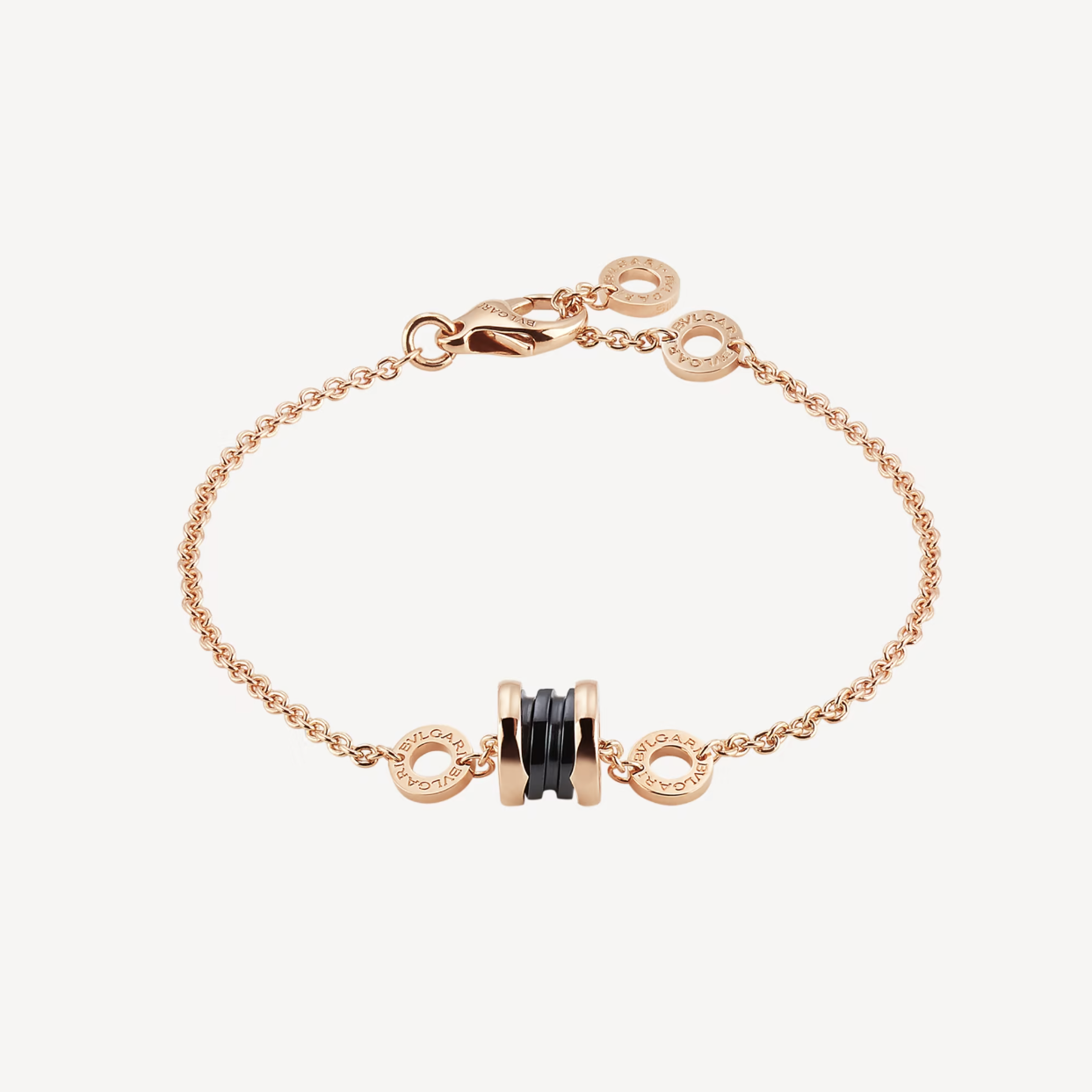 [Lucky Star]ZERO 1 SOFT PINK GOLD AND BLACK CERAMIC BRACELET