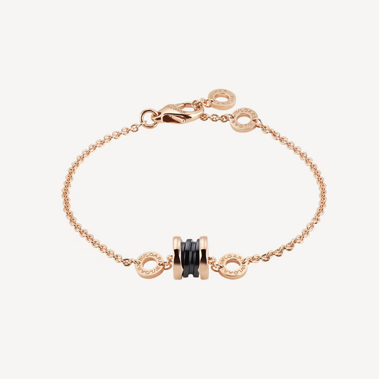 [Lucky Star]ZERO 1 SOFT PINK GOLD AND BLACK CERAMIC BRACELET