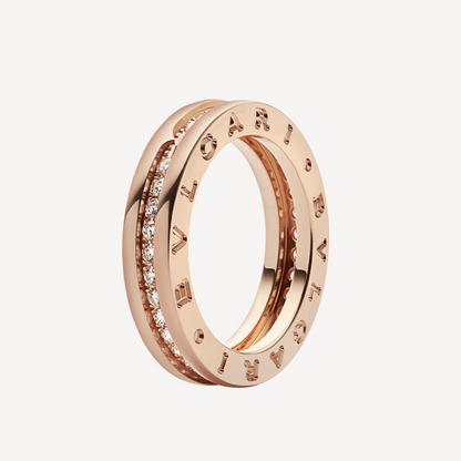 [Lucky Star]ZERO 1 ONE-BAND PAVED DIAMONDS ON THE SPIRAL RING