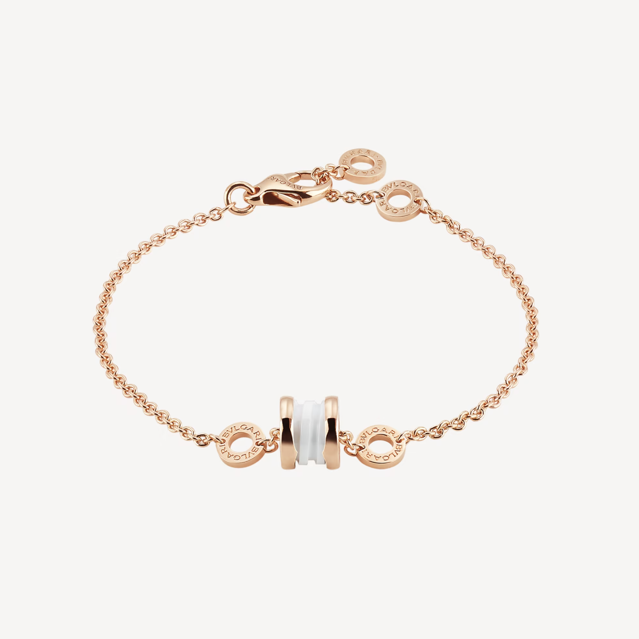[Lucky Star]ZERO 1 SOFT PINK GOLD AND WHITE CERAMIC BRACELET