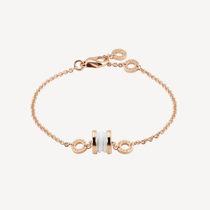 [Lucky Star]ZERO 1 SOFT PINK GOLD AND WHITE CERAMIC BRACELET
