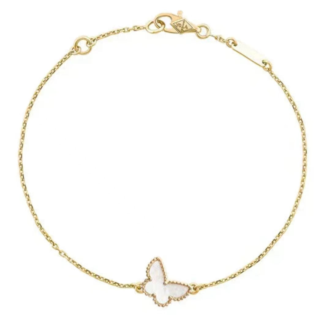 [Lucky Star]BUTTERFLY MOTHER OF PEARL BUTTERFLY BRACELET