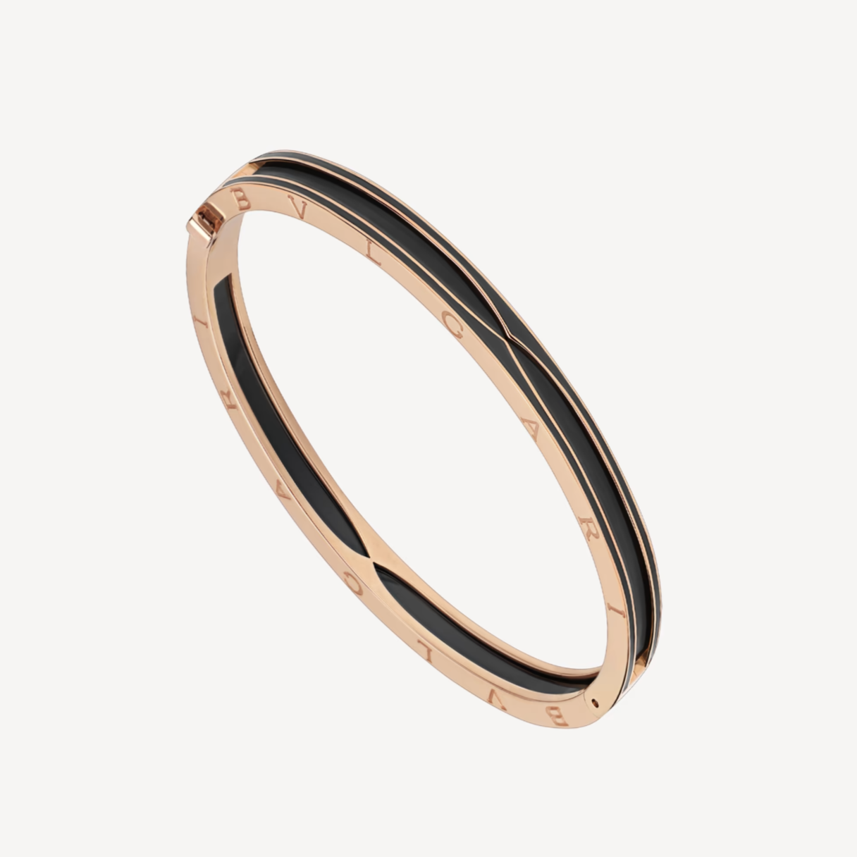 [Lucky Star]ZERO 1 PINK GOLD WITH MATTE BLACK CERAMIC BRACELET