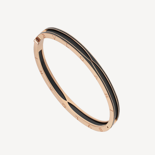 [Lucky Star]ZERO 1 PINK GOLD WITH MATTE BLACK CERAMIC BRACELET
