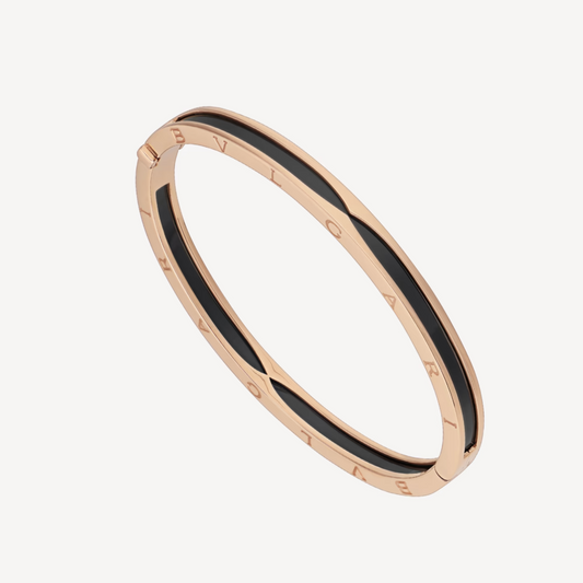 [Lucky Star]ZERO 1 PINK GOLD WITH BLACK CERAMIC BRACELET