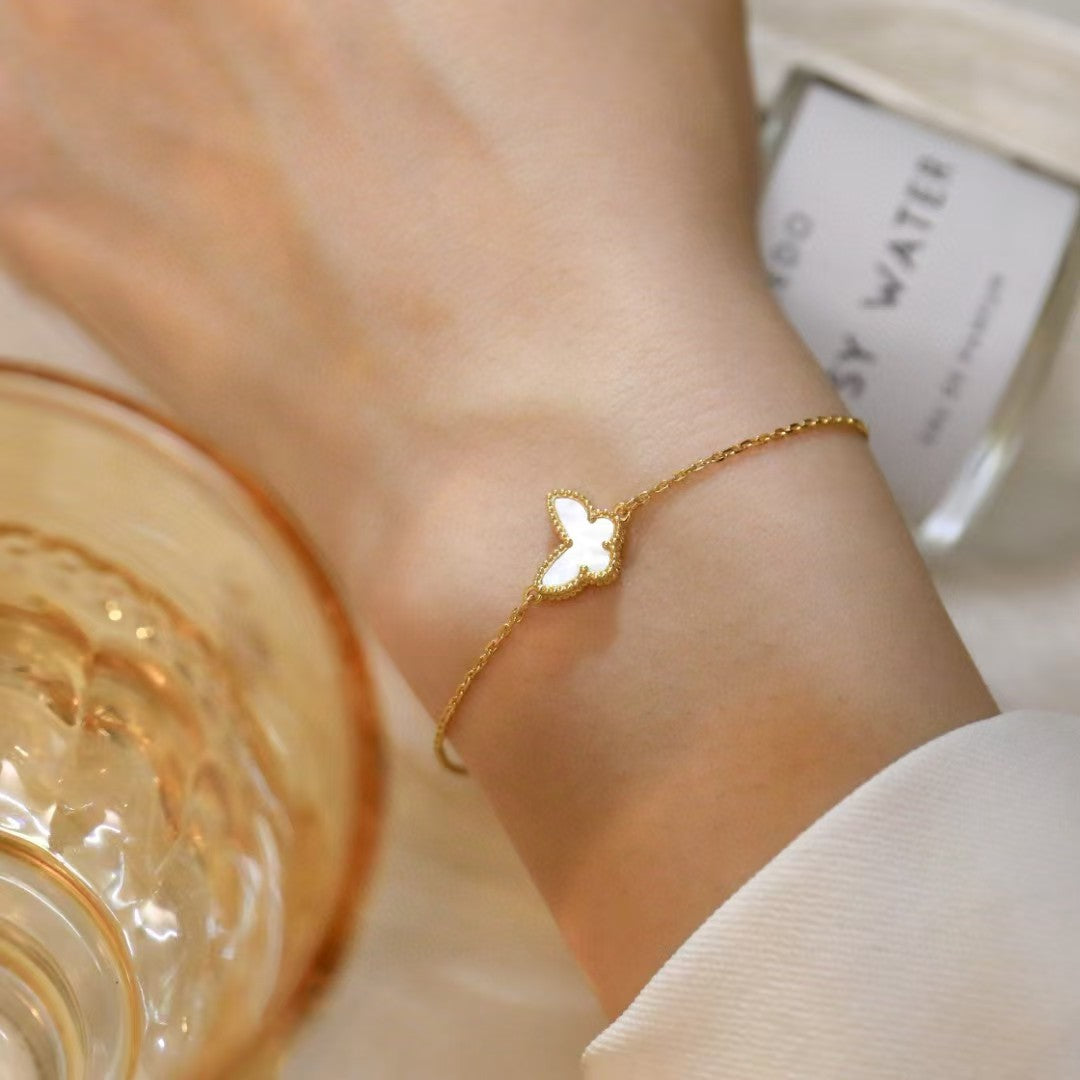 [Lucky Star]BUTTERFLY MOTHER OF PEARL BUTTERFLY BRACELET