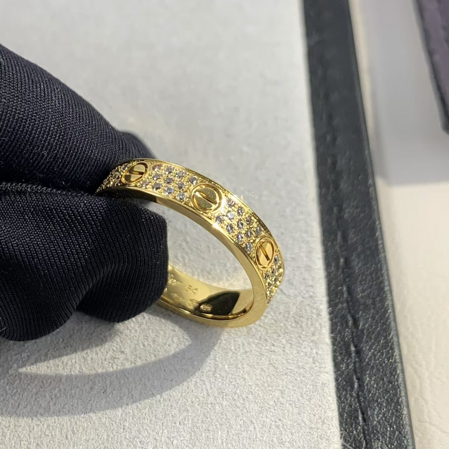 [Lucky Star]LOVE RING 3.6MM DIAMOND PAVED