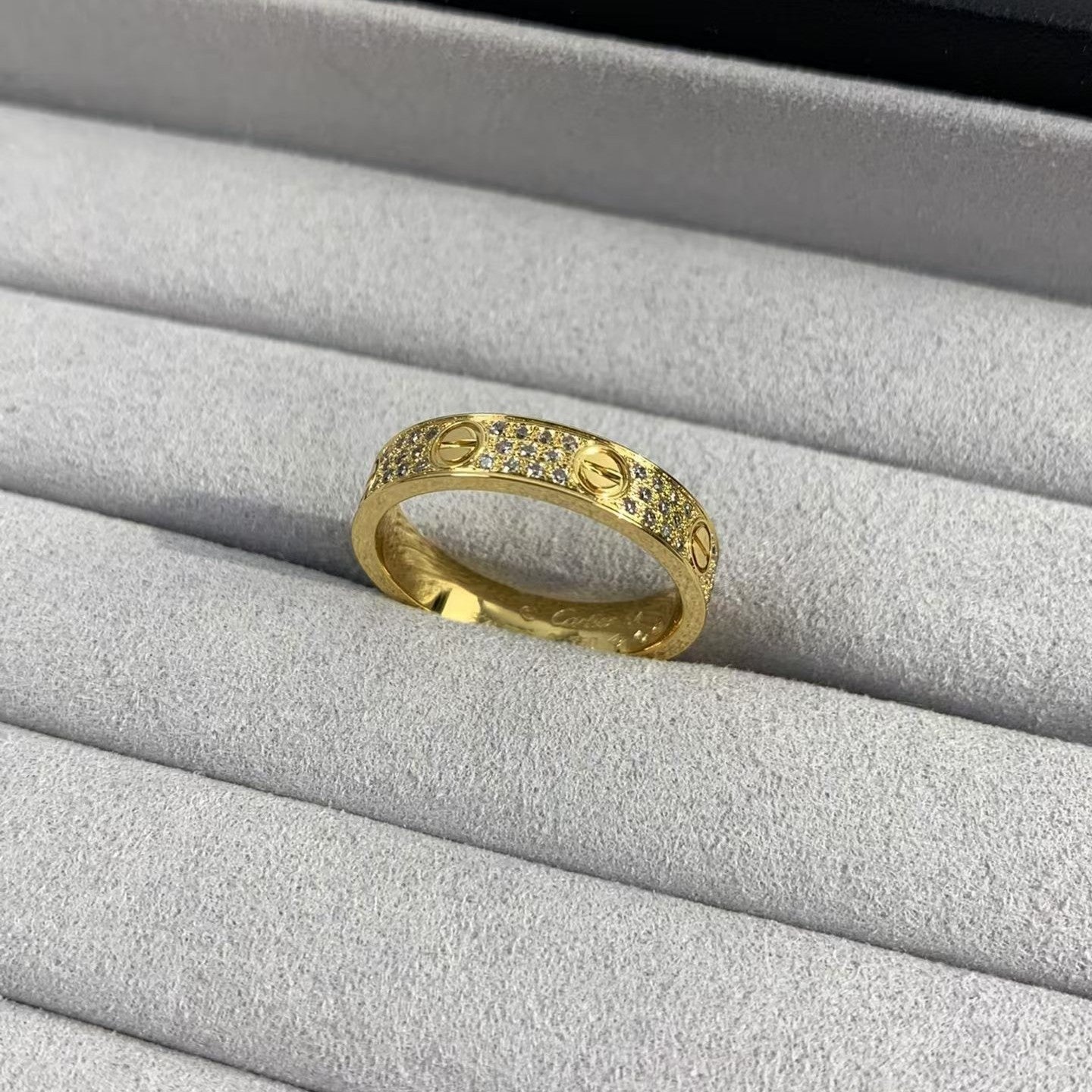 [Lucky Star]LOVE RING 3.6MM DIAMOND PAVED