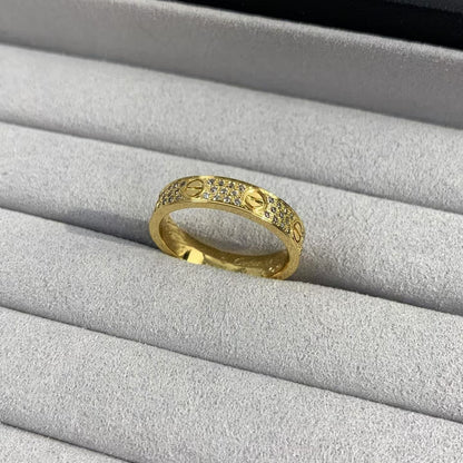[Lucky Star]LOVE RING 3.6MM DIAMOND PAVED
