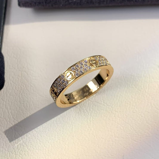 [Lucky Star]LOVE RING 3.6MM DIAMOND PAVED