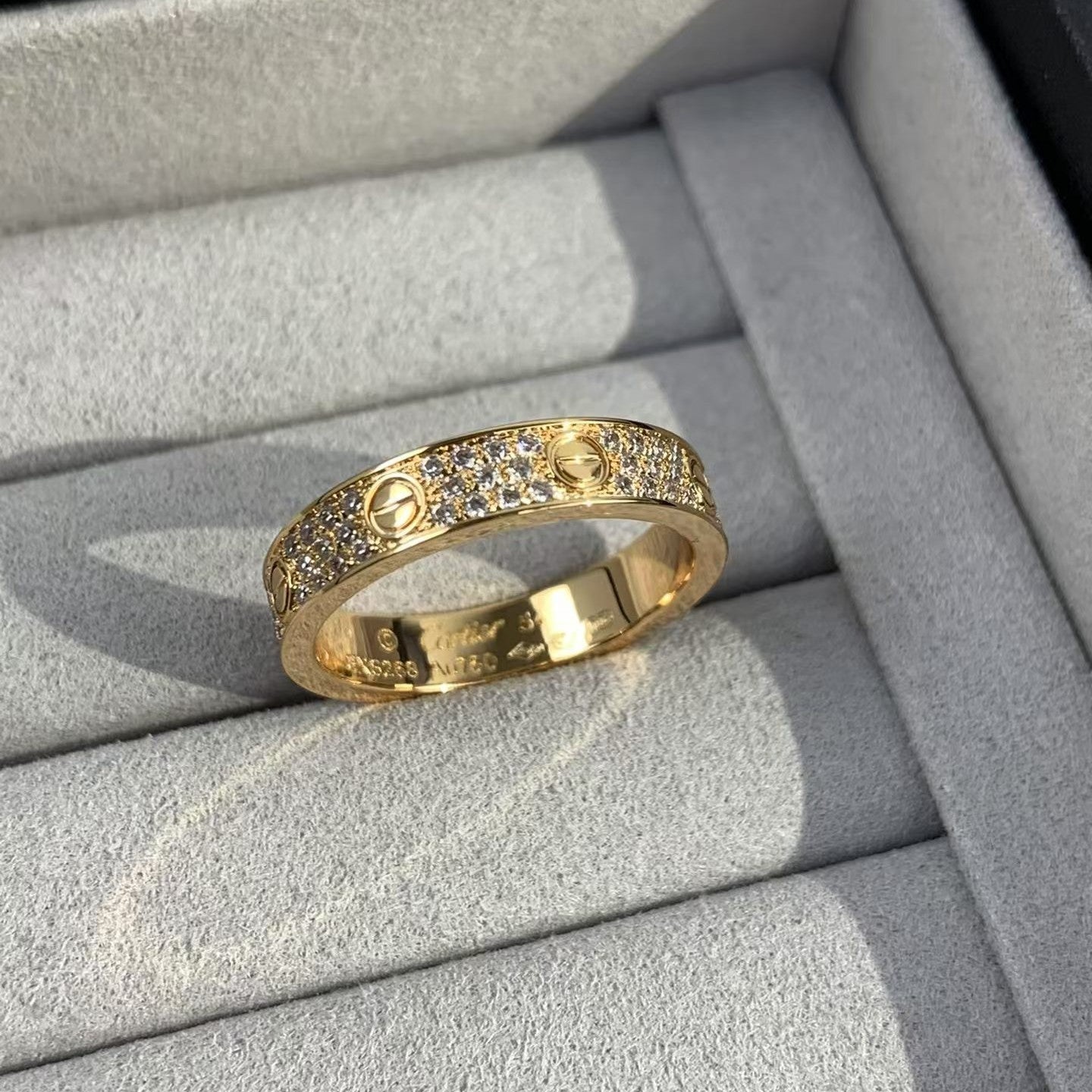 [Lucky Star]LOVE RING 3.6MM DIAMOND PAVED
