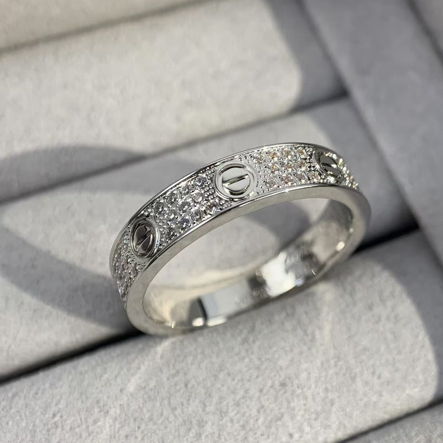 [Lucky Star]LOVE RING 3.6MM DIAMOND PAVED