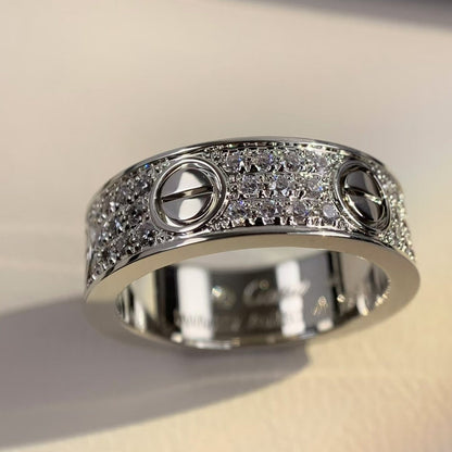 [Lucky Star]LOVE RING 5.5MM DIAMONDS PAVED