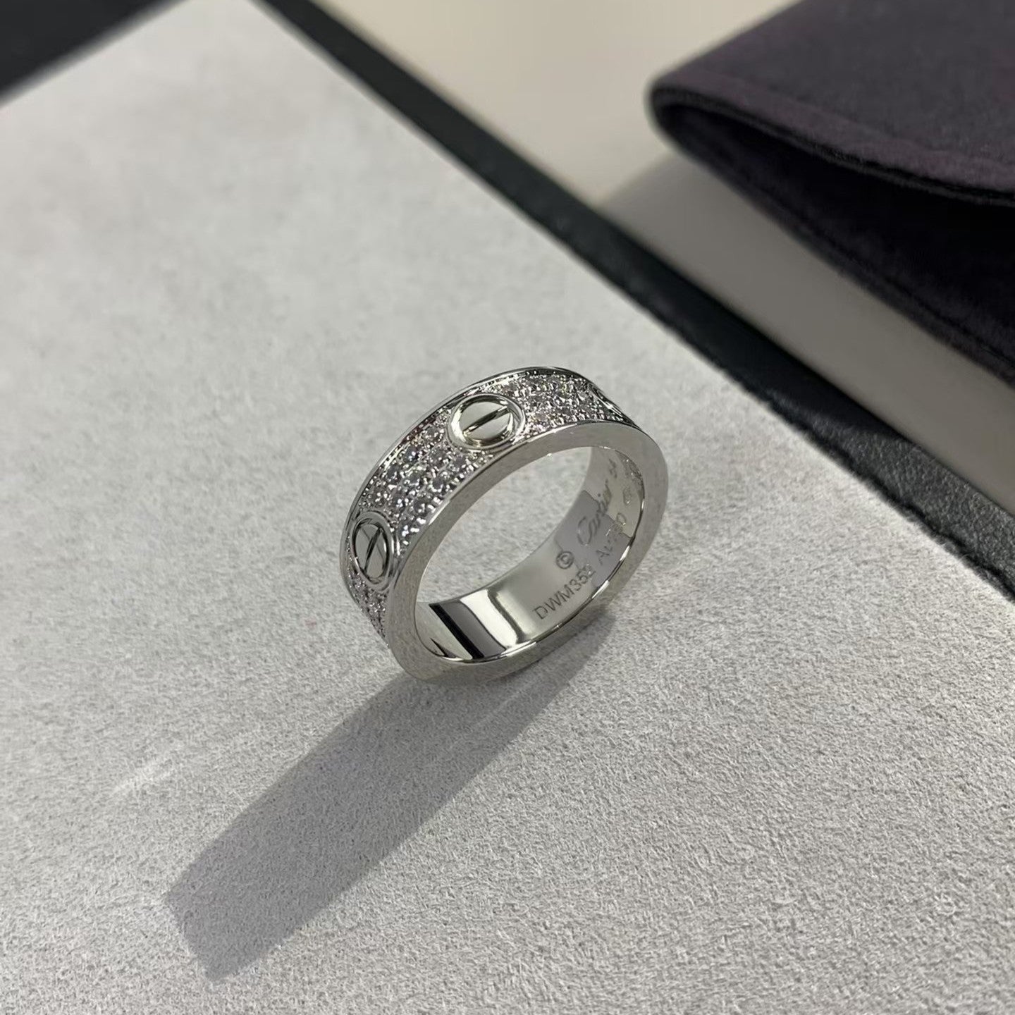 [Lucky Star]LOVE RING 5.5MM DIAMONDS PAVED