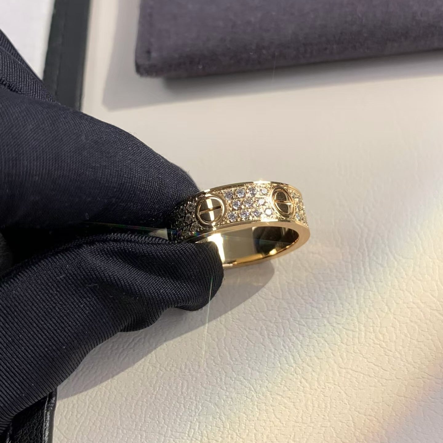 [Lucky Star]LOVE RING 5.5MM DIAMONDS PAVED