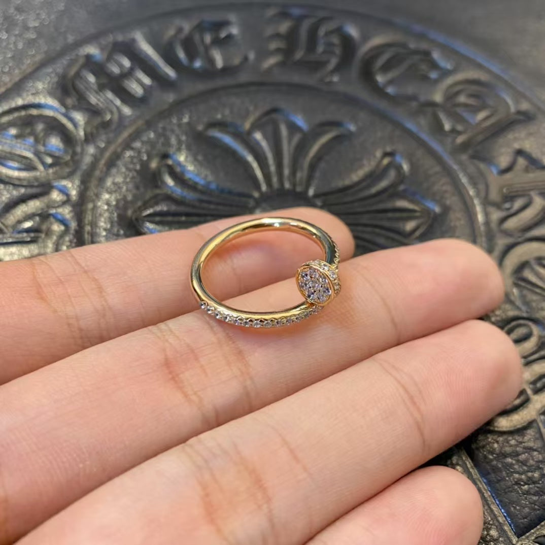 [Lucky Star]JUSTE RING 1.8MM GOLD DIAMONDS